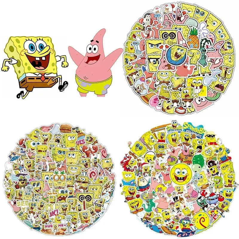 SpongeBob and Patrick Star Cartoon Anime 10/30/50Pcs Sticker laptop suitcase Car Waterproof DIY decorative sticker Birthday Gift