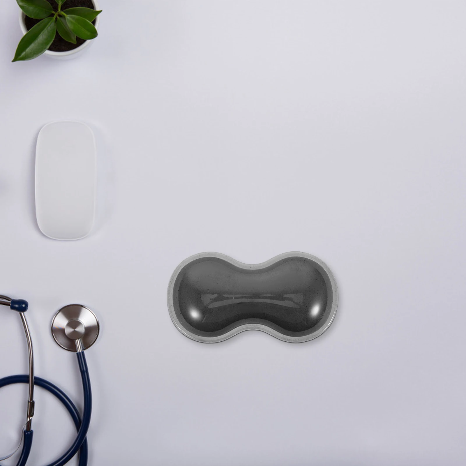 

Черный нескользящий силиконовый коврик для мыши, подставка для запястья, гелевая поддержка, эргономичный дизайн для офисных игр, ноутбуков, компьютеров, настольный коврик