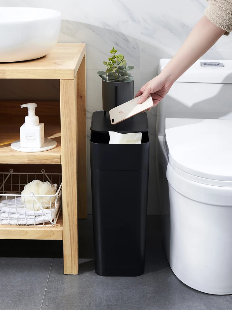 

Bedside shelf sofa storage rack cracks living room bedroom mobile phone bedside table toilet side narrow storage bucket