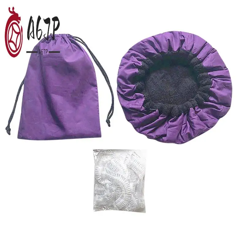 A67P-Cuffia per la cura dei semi di lino Riscaldamento a microonde Tappo per la cottura a vapore Cura dei capelli Riscaldamento del tappo dell'olio al forno