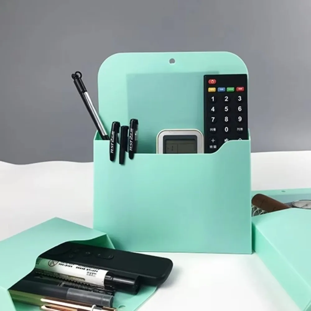 PP Magnetic File Organizer Mint Green Magnetic Mounting Magnetic Storage Box Hanging Rounded Corners Magnetic Tool Organizer