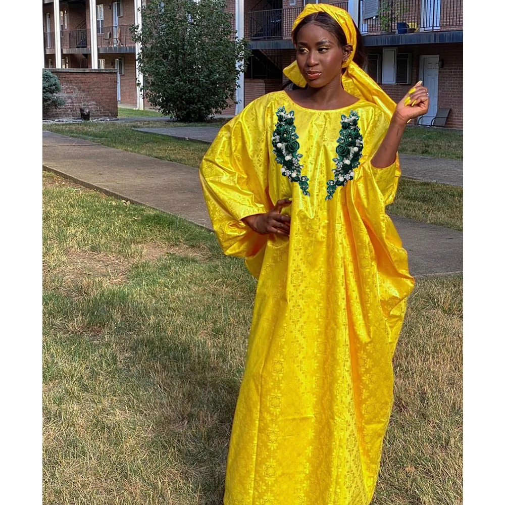 Sky Blue African Bazin Rich Dress Original Nigerian Basin BouBou Dashiki For Ankara Party Wedding Bride Guinea Robe Clothing