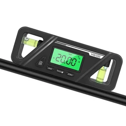 HW300 Inclinometer LCD Display Digital Protractor Level Meter Angle Measuring Inclinometer 90°Level Neodymium Magnetic Base