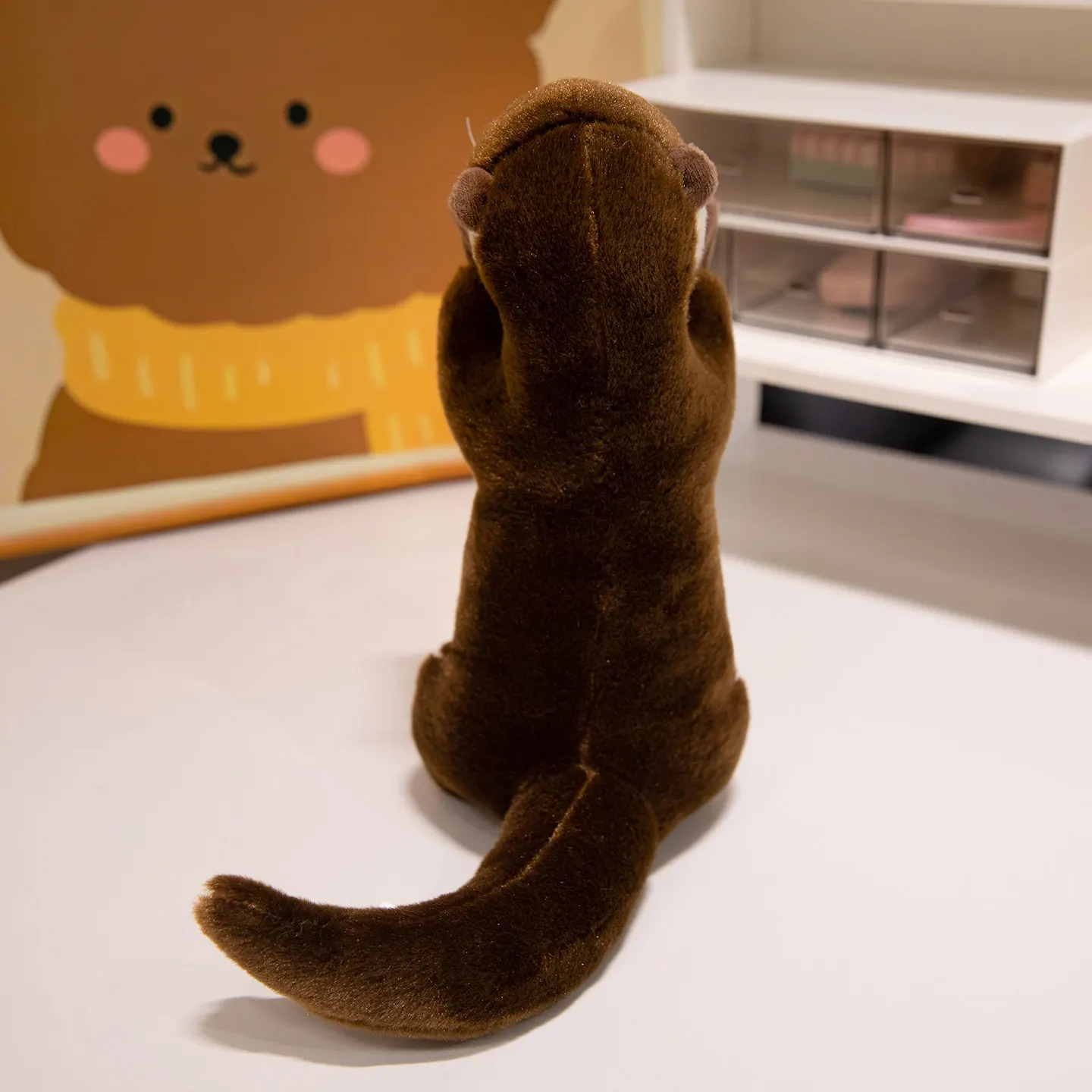 20-35CM Kawaii dessin animé Simulation logiciel loutre peluche Animal en peluche mignon loutre poupée mode à la main poupée enfants Festion