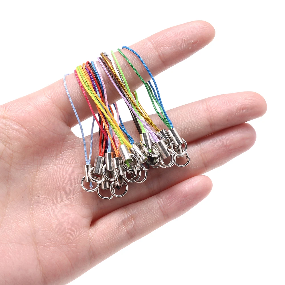 Mix Polyester Cord with Jump Ring for Keychain Making