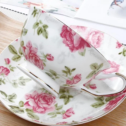 كوب قهوة صيني من Tangshan Bone، طبق، كوب شاي بعد الظهر، كوب شاي أسود، كوب قهوة سيراميك أوروبي، كوب طازج صغير #3