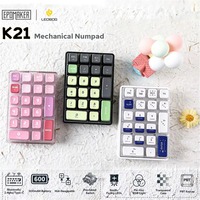 LEOBOG K21 Gaming Mechanical Keyboard Numpad 21 Key Tri Mode Transparent Rgb Hot-Swap Photoshop Accounting Mechanical Keyboard