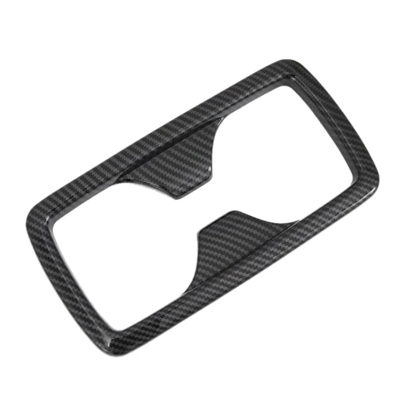 Carbon Fiber Car Rear Seat Water Cup Holder Frame Cover Decoration for Toyota Harrier Venza 2020 2021