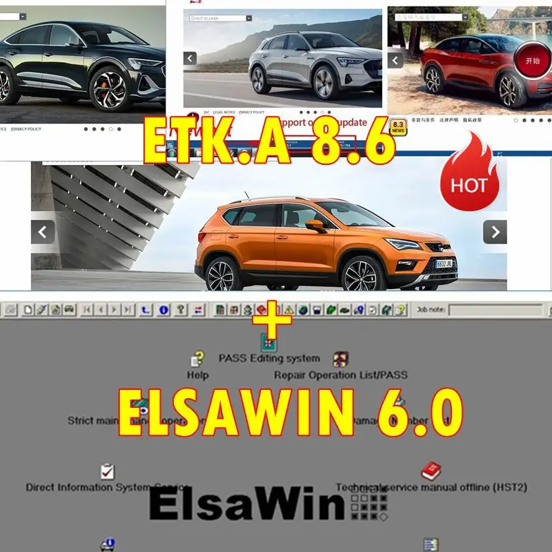 

2026 Newest Etk.a 8.6 +ELSAWIN 6.0 Auto Repair Software Group Vehicles Electronic Parts Catalogue for A-udi for V-W SE/AT+SKO/DA