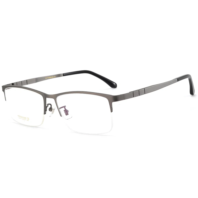 BCLEAR Men Big Face Luxury Pure Titanium Optical Glasses Frames Male Square Ultra-light Half Rim Prescription Eyeglasses Fashion