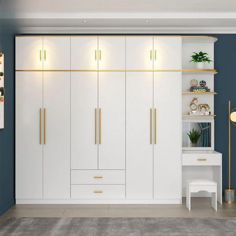 Assemble swing door 18mm thick ENF grade solid wood wardrobe