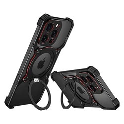 For iPhone 15 14 Pro Max 17 16 Case Rimless Metal Zincy Alloy Titanium Aluminum Bumper Heat Dissipation Shockproof Cover Luxury