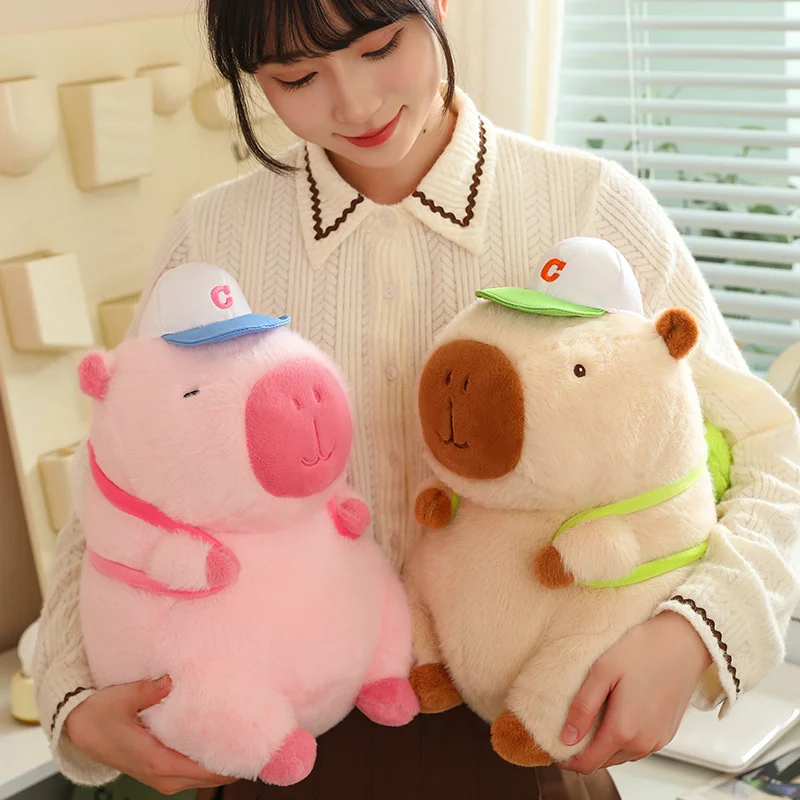 Juguete de peluche Kawaii Capybara para niñas y niños, muñeco de peluche de 15-48cm, lindo Animal de peluche, colgante para mochilas, bolsas, regalo