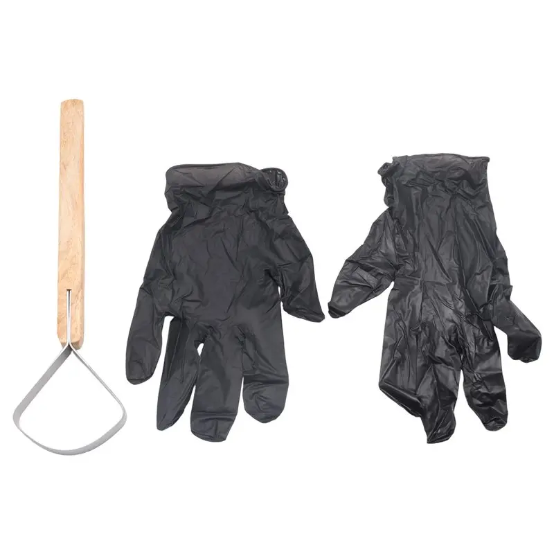 Luckshopping Hide Scraper Fleshing Tool Forhides Scraper Flesher Tanning Forsupplies Leather Making Tools Fur Handling