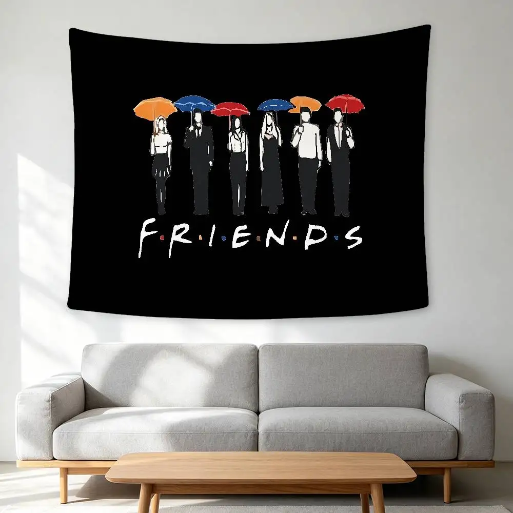 Classic Friends TV Show Funny Quotes Wall Hanging Tapestry Wall Hanging Psychedelic Hippie Tapestry Bedroom Decoration