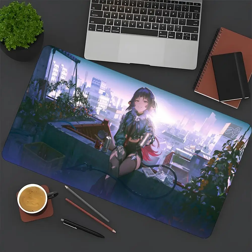 

Two-dimensional urban rooftop beautiful girl anime mouse pad table pad game mat makes the desktop full of unique charm.