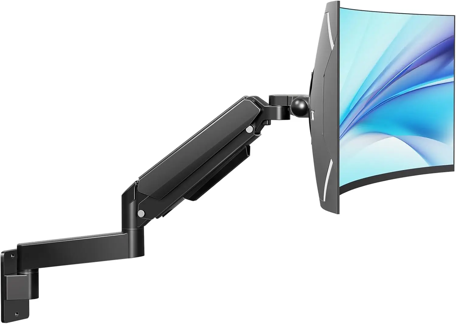 

Heavy Duty Monitor Wall Mount for 22-49 Inch Ultrawide Flat Curved Screens, Full Motion Adjustable Arm Holds 44 lbs, VESA 75x100mm