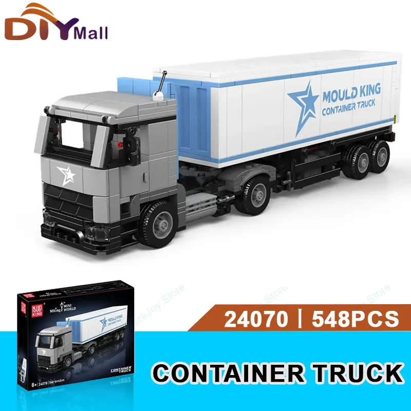 

Mould King 24070 Container Truck Building Blocks 548pcs MOC Technical Tractor Vehicle Model City Construction Toy for Kids Adult