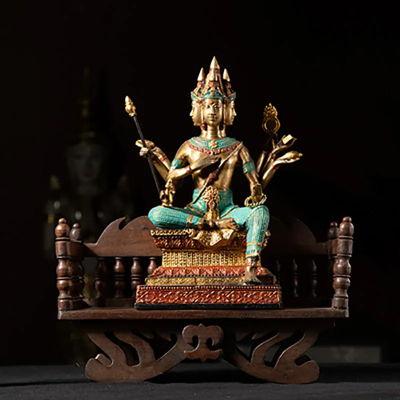 Southeast Asian Style Home Decoration Sofa Model Solid Wood Decoration Living Room Buddha Base Porch