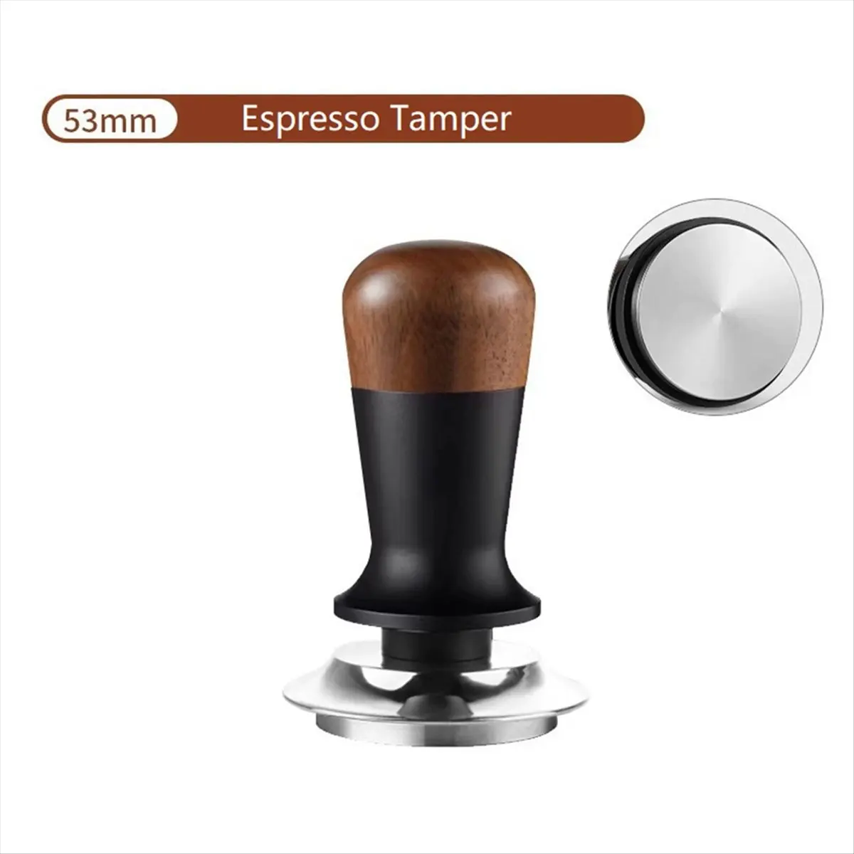 *Various 53MM Espresso Tamper Constant Force Impact Tamper Flat Base Coffee Distributor Leveler Tool Coffee Tamper