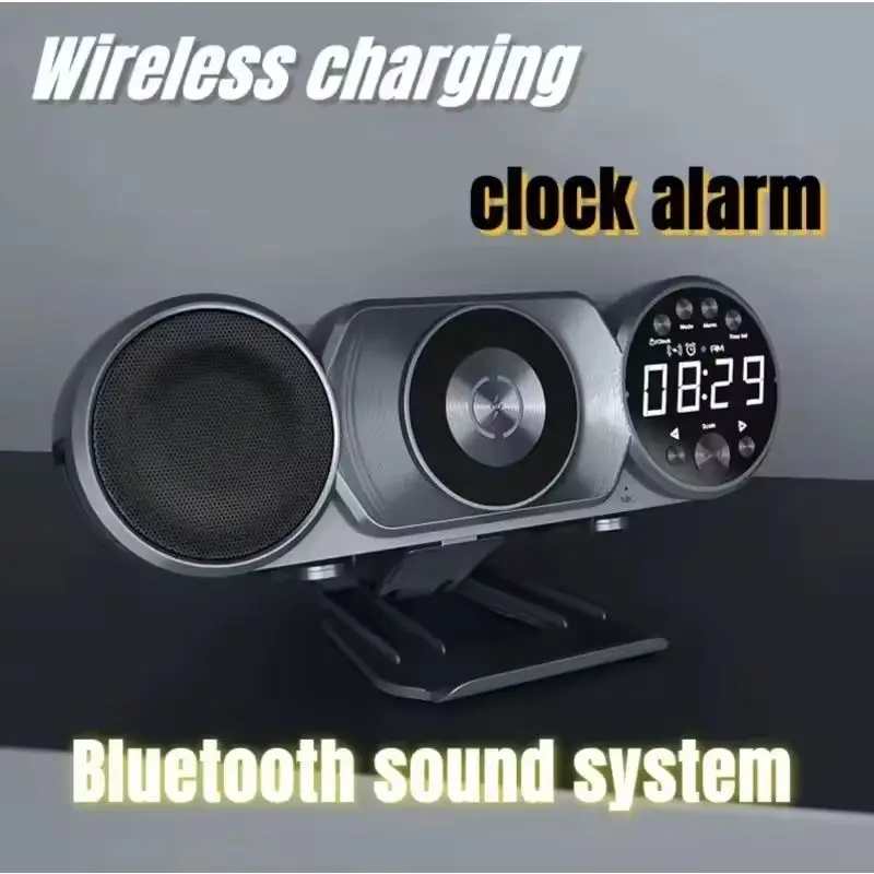 

Новые многофункциональные беспроводные зарядки, Bluetooth-часы, динамик, прикроватный креативный орнамент, RGB, ослепительный магнитный сабвуфер, аудио