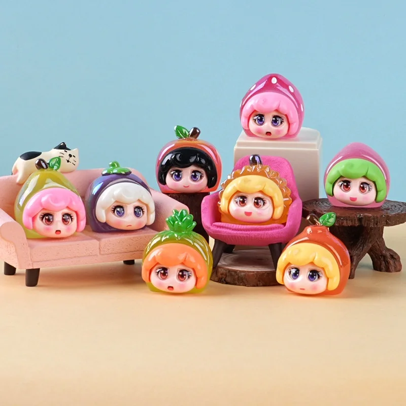 Cute Fruit Blind Box Beads Home and Office Resin Figurine Desk Toy Trendy Small Decoration Cute Collectible for Birthday Gift view 2