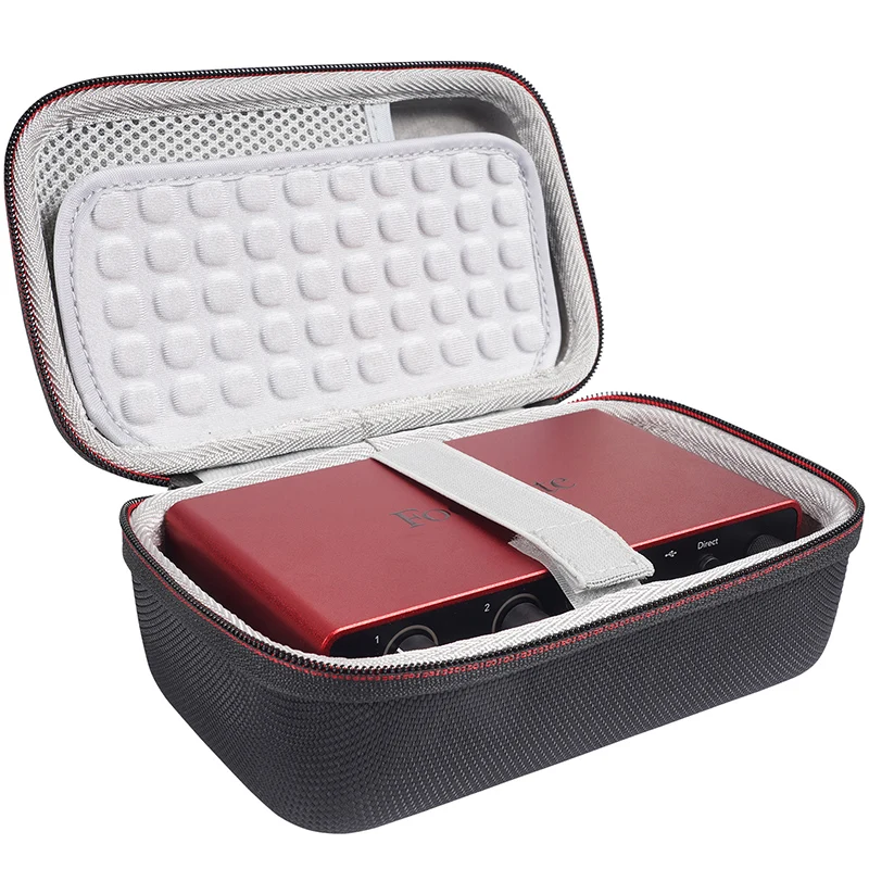 Newest Hard EVA Travel Case for Focusrite Scarlett Solo 3/4 Sound Card Box Carrying Case Box Portable Storage Cover