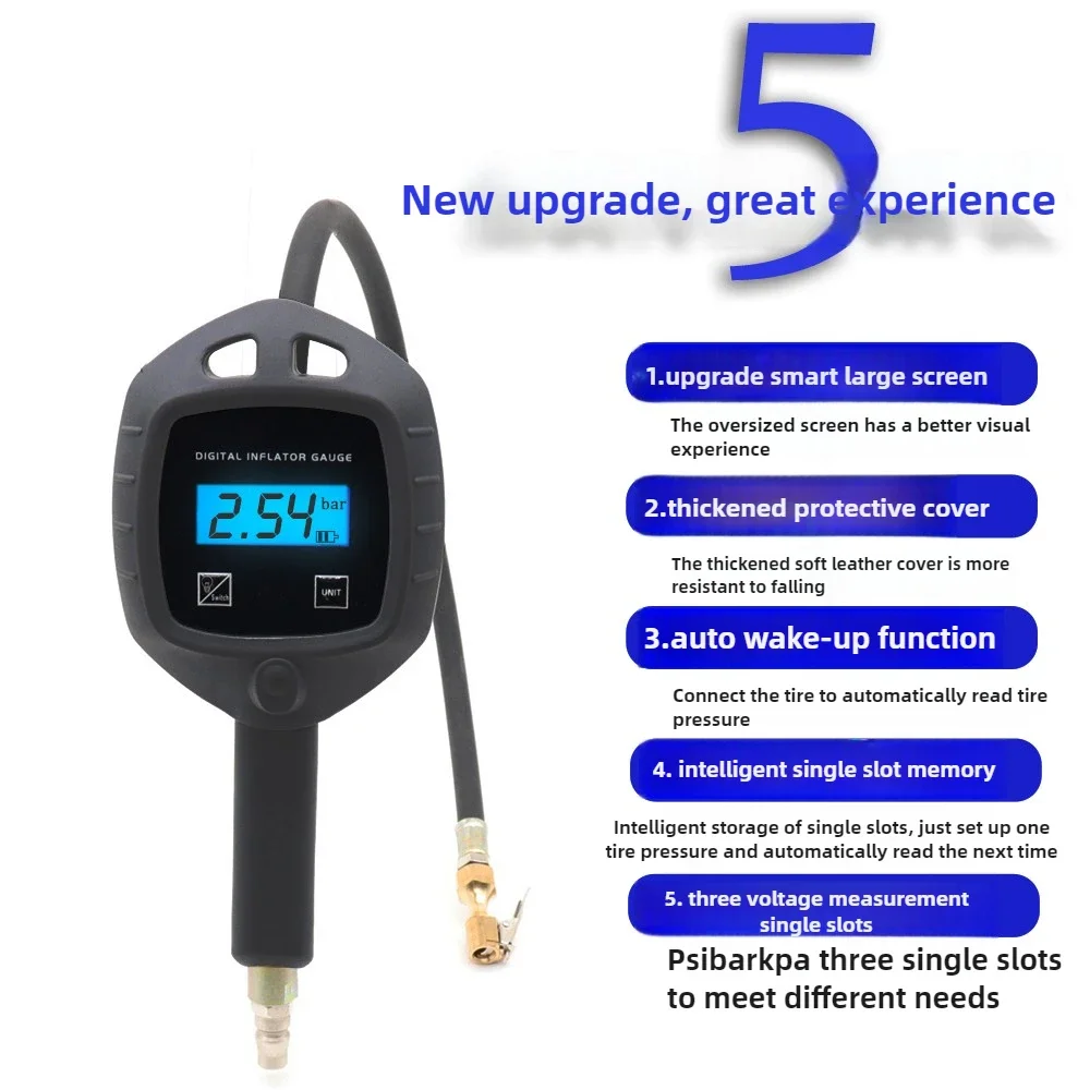 

NEW L Electronic Tire Pressure Meter, Tire Gas Meter, Digital Display High-precision Liquid Crystal Tire Pressure Gun