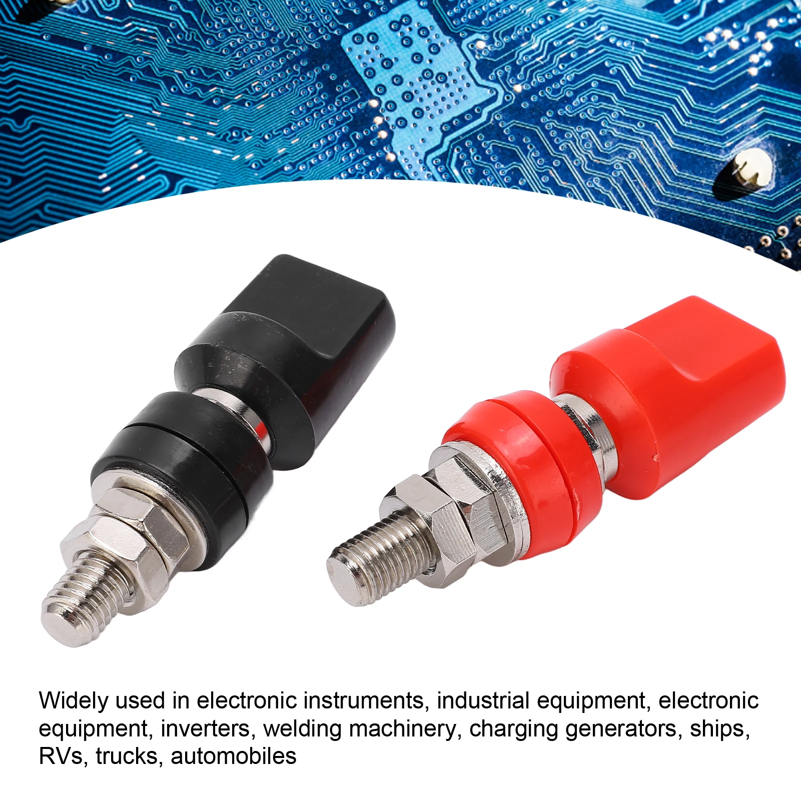 Power Terminal M8 Thread Terminal Binding Post 100A Rated Current High Accuracy for Electronic Equipment