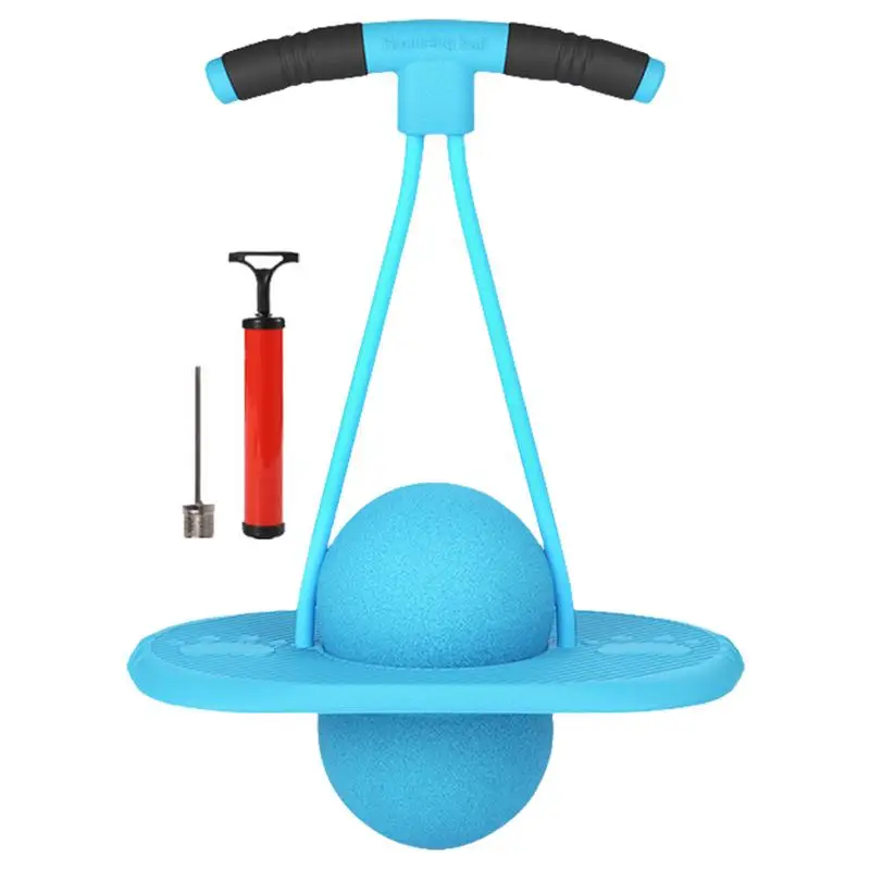 Bouncer Ball With Handle Children's Balance Elastic Ball Anti-slip Pedal Bouncing Ball Comfortable Grip Enhance Physical Fitness