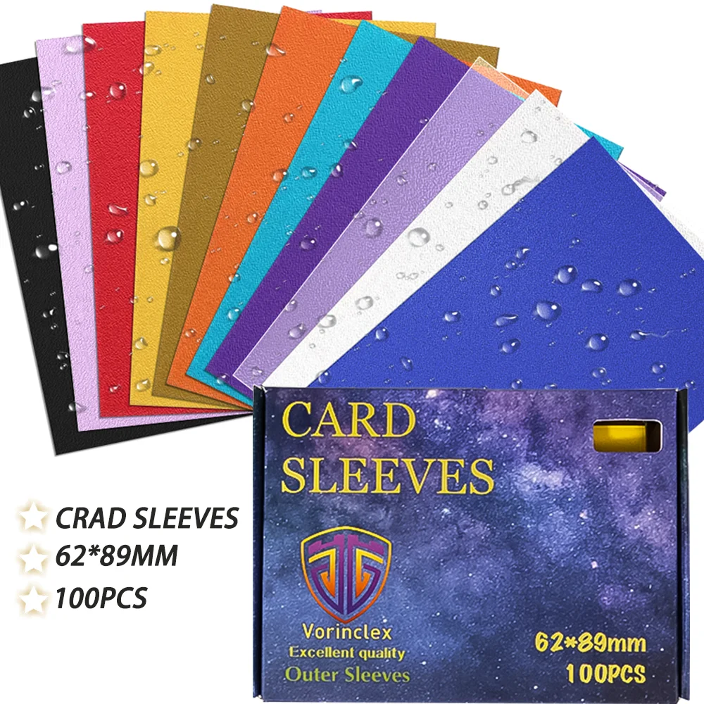 

100 шт., 62 × 89 мм, цветные матовые рукава для карт японского размера для карточек YGO, защитная крышка для карт для спортивных/футбольных карт