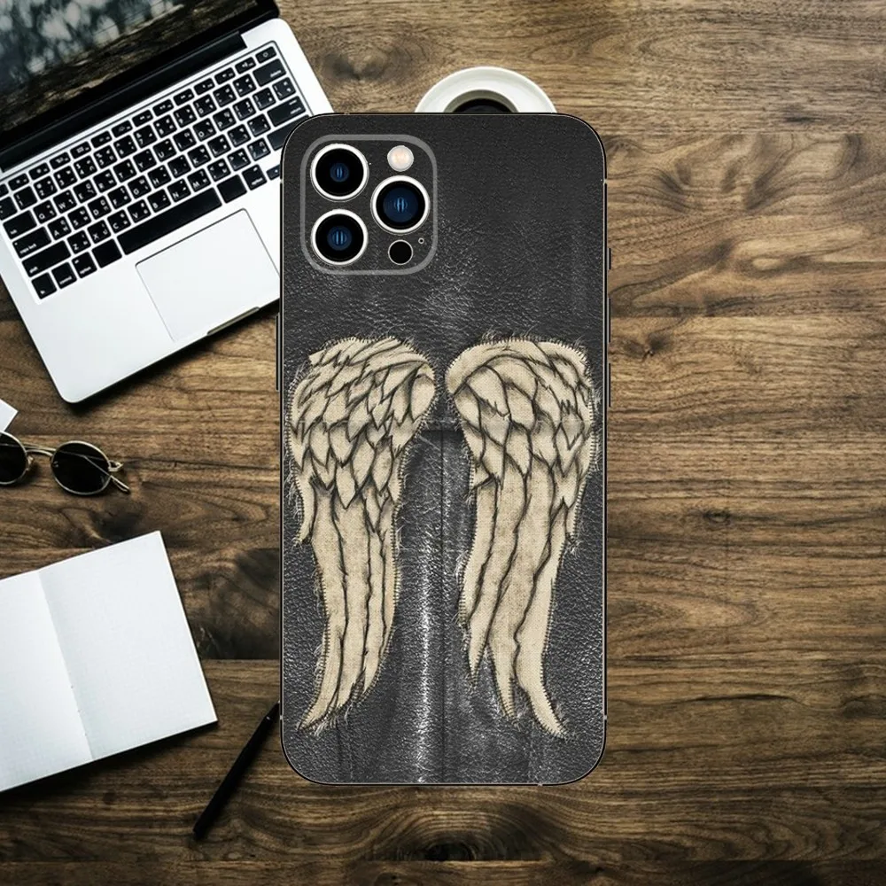 The W-Walkings D-Dead Daryl Dixon  Phone Case For iPhone 15,14,13,12,11,XS,XR,X,8,7,Pro,Max,Plus,mini Silicone Black Cover