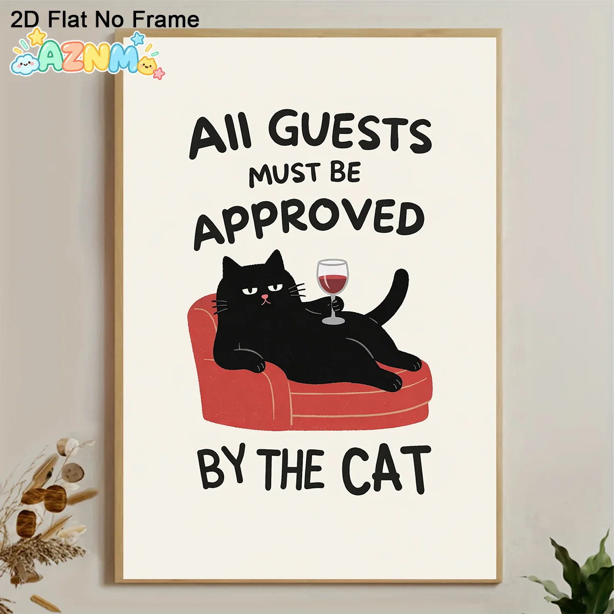 2D Flat, 1pc Frameless Canvas Poster - Modern Minimalist 