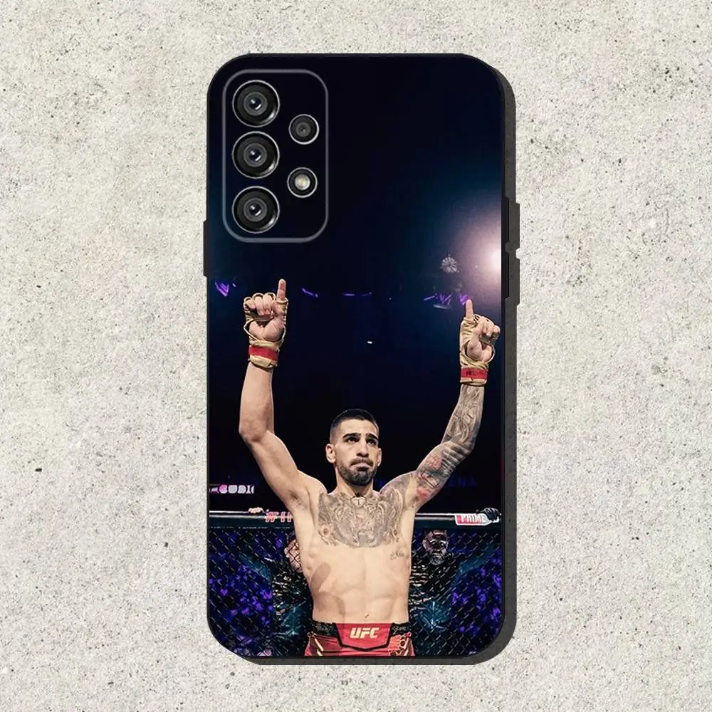 Casing Ponsel I-Ilia Fighting T-Topuria Untuk Samsung S25,S24,S21,S22,S23,S30,Ultra,S20,Plus,Fe,Lite,Note,10,9,5G Warna Hitam