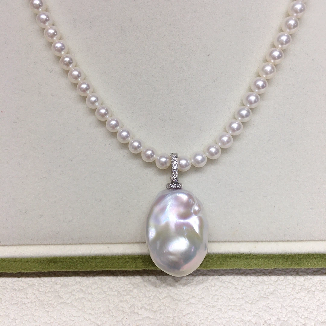 ZHBORUINI кулон из пресноводно – обзор и цена Pearl Trim Chain