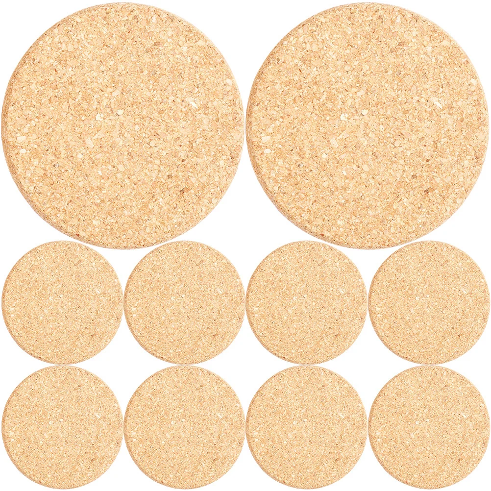 

10Pcs Flowerpot Cork Mat Round Plant Coaster for Indoor Outdoor Garden Use Waterproof Non-Slip DIY Decorative Pads for Planters