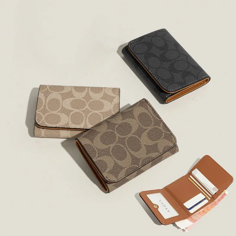 Fashionable High-End PU Leather Buckle Coin Wallet - Three Fold Short Wallet for Men And Women Quality And Style Combined