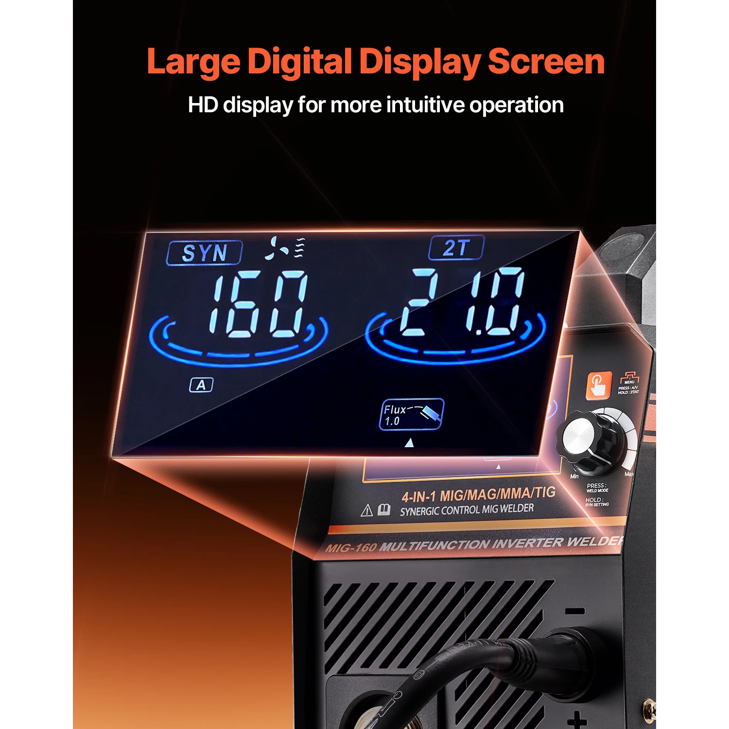 SucceBuy 4 في 1 آلة لحام MIG الغاز MIG 160A 200A متعددة العمليات Synergic Mig لحام ث/IGBT العاكس شاشة LCD عرض MIG