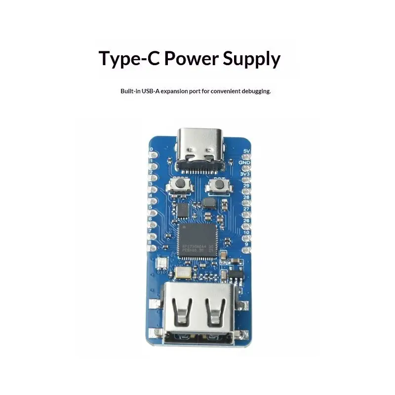 RP2350 USB-A Entwicklungsboard RP2350_V2 Mikrocontroller-Prozessor basierend auf RP2350A Erweiterungsboard I/O programmierbar Typ C – Detail 24
