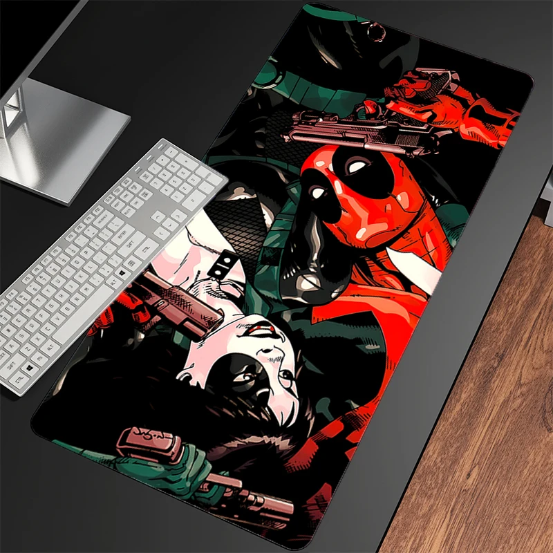 Großes Mauspad Deadpool Anime, speziell entworfen, Gummi, Büro-Schreibtischmatten, PC-Gaming-Zubehör, Mauspad, Laptop-Tastaturmatte