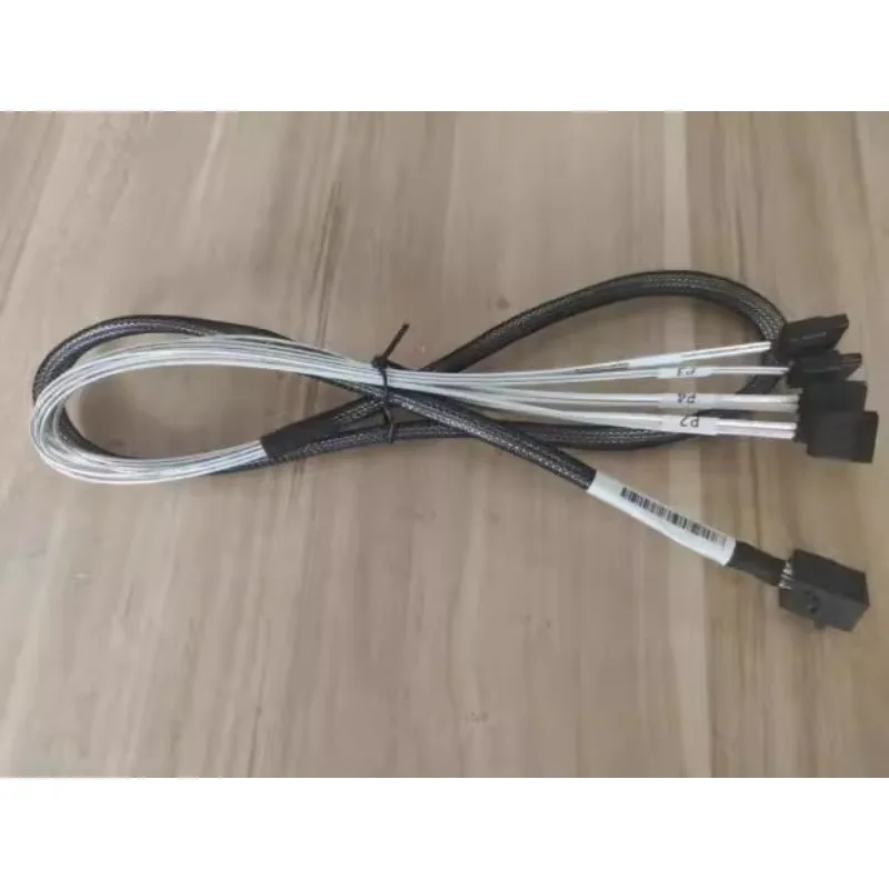Mini SAS HD SFF-8643 Cabeza recta a 4 * SATA Cable de datos de disco duro de cabeza recta Tarjeta SAS LSI/Adaptec
