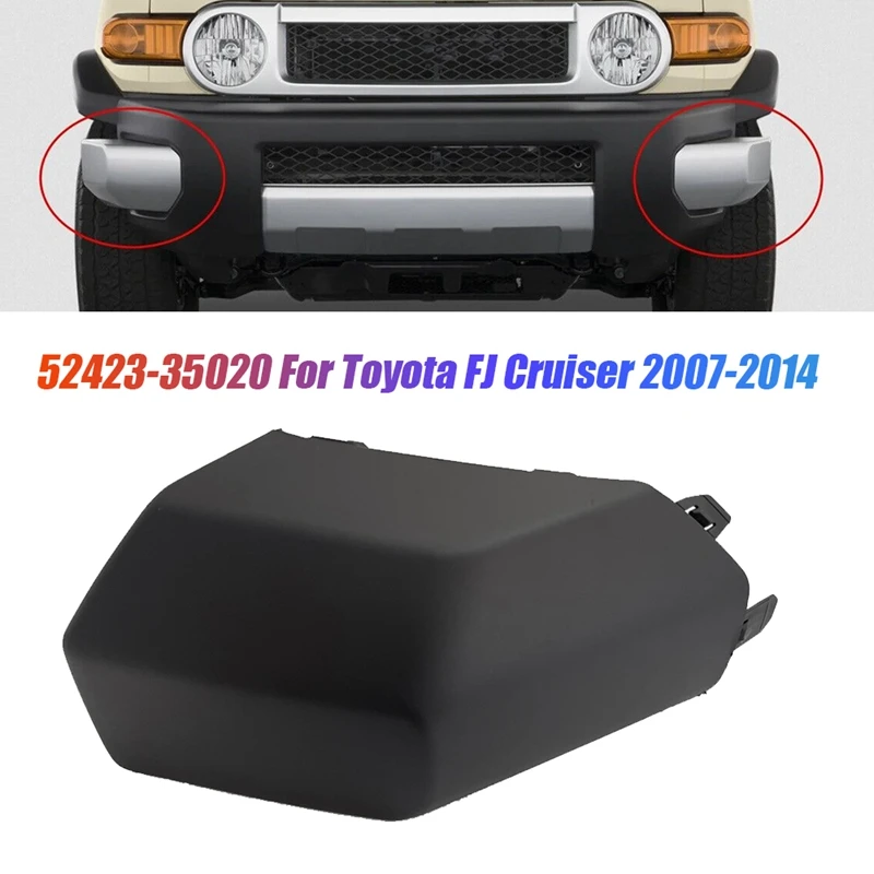 

Угловая крышка левого переднего бампера 52423-35020 35030 для Toyota FJ Cruiser 2007-2014, боковая подкладка, торцевая крышка, защитная накладка, детали корпуса