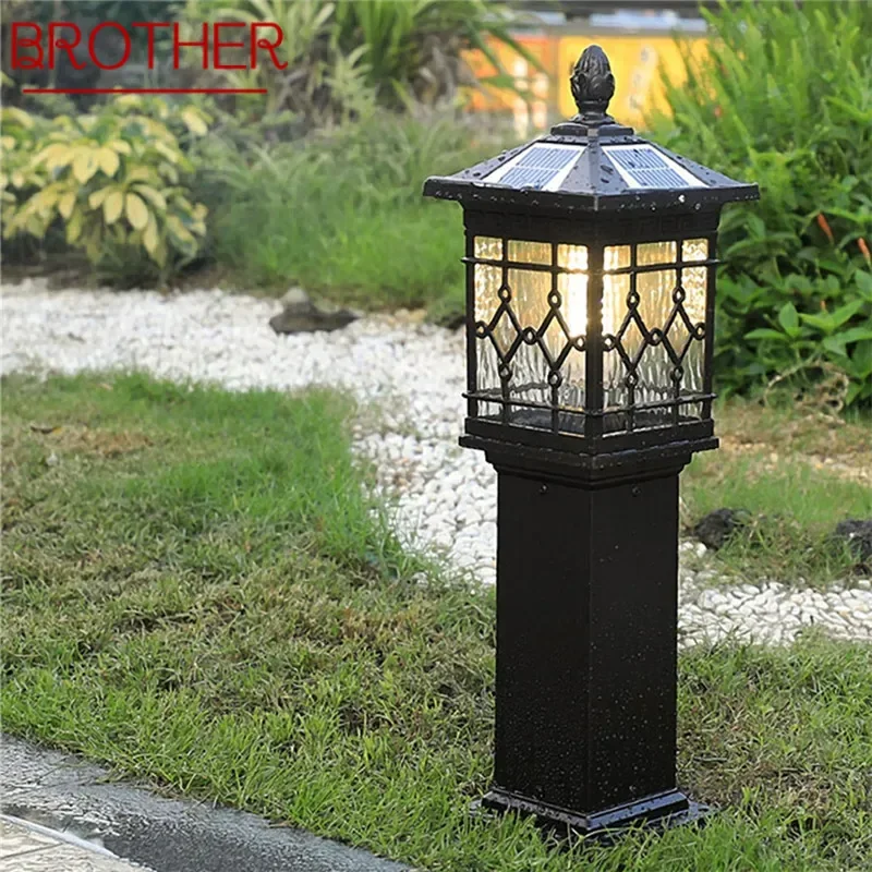 

BROTHER Contemporary Outdoor Solar Lawn Lamp LED Waterproof Villa Garden Courtyard District Residential Quarters Lawn Lamp