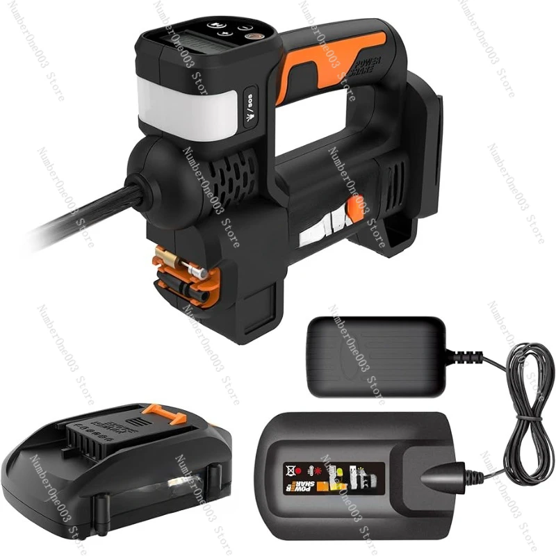 

20V 2.0Ah 2 in 1 Cordless Inflator Battery and Charger Included Max. 10 Bar Digital Pressure