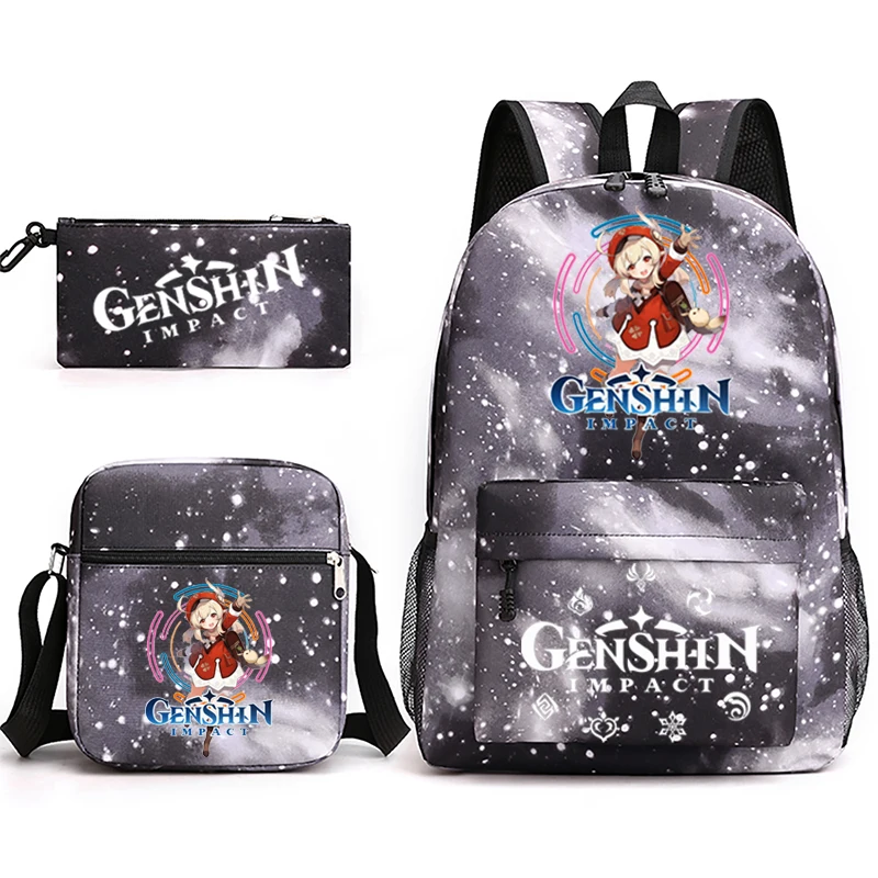 2022 Backpack Women Men Teen Schoolbag Travel Genshin Impact Backpack