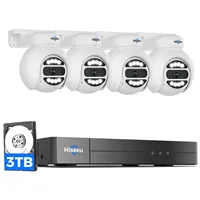 Hiseeu Cctv Safety System 5mp Poe Camera Nvr 8 Channel Kit Outdoor Dome 360 Ptz Ip Home 4CH 8CH 16CH Alexa H.265 4k Nvr