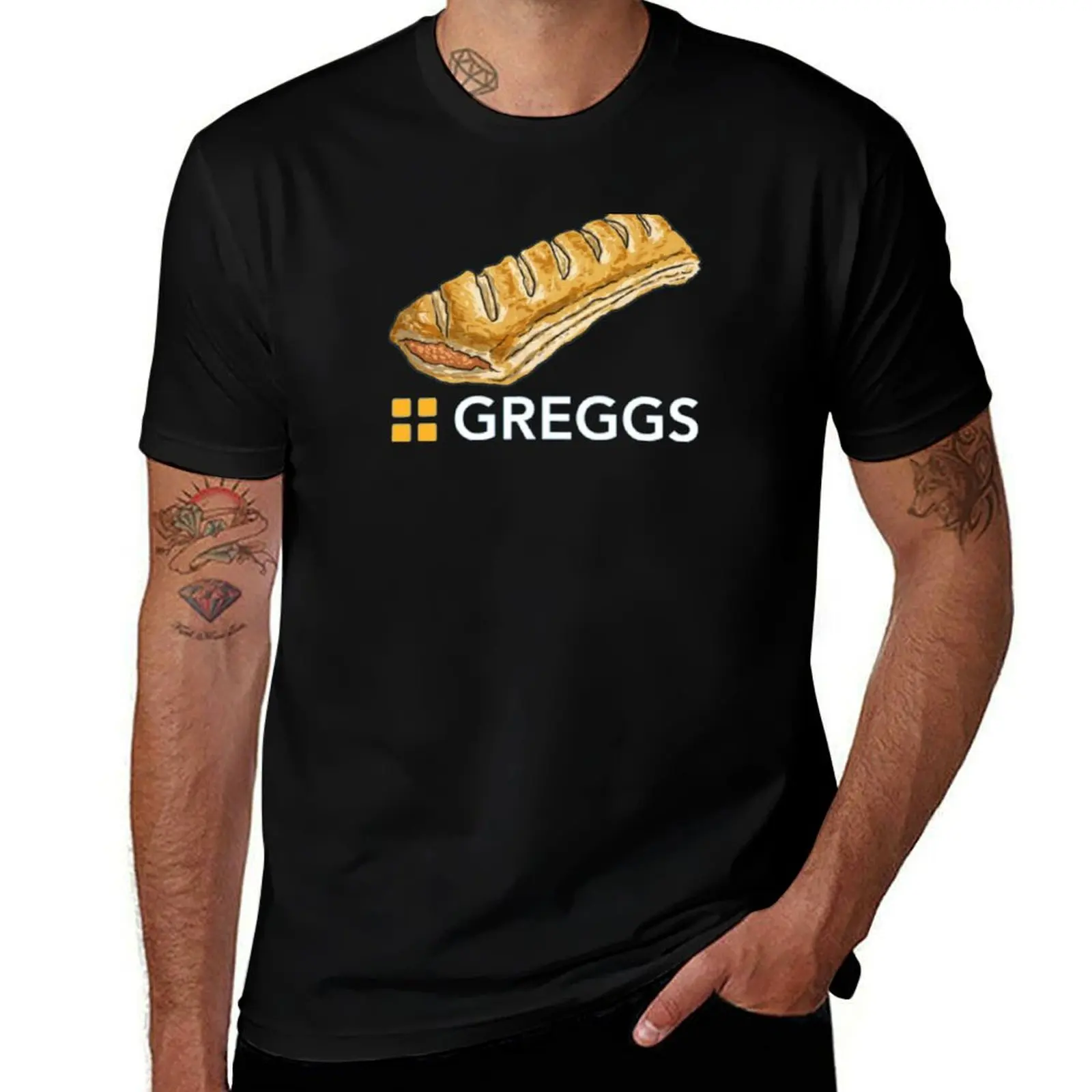 Greggs T-Shirt Stylish Print Short Sleeve Tee T-Shirt