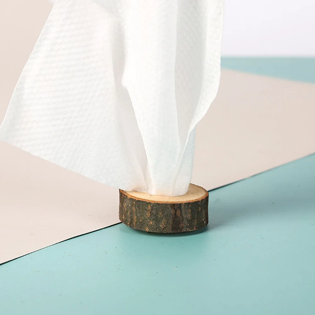 

10pcs Paper Towel Ring Holder Wooden Candlestick For Christmas Wedding Party Festival Home Office Use Creative Reusable