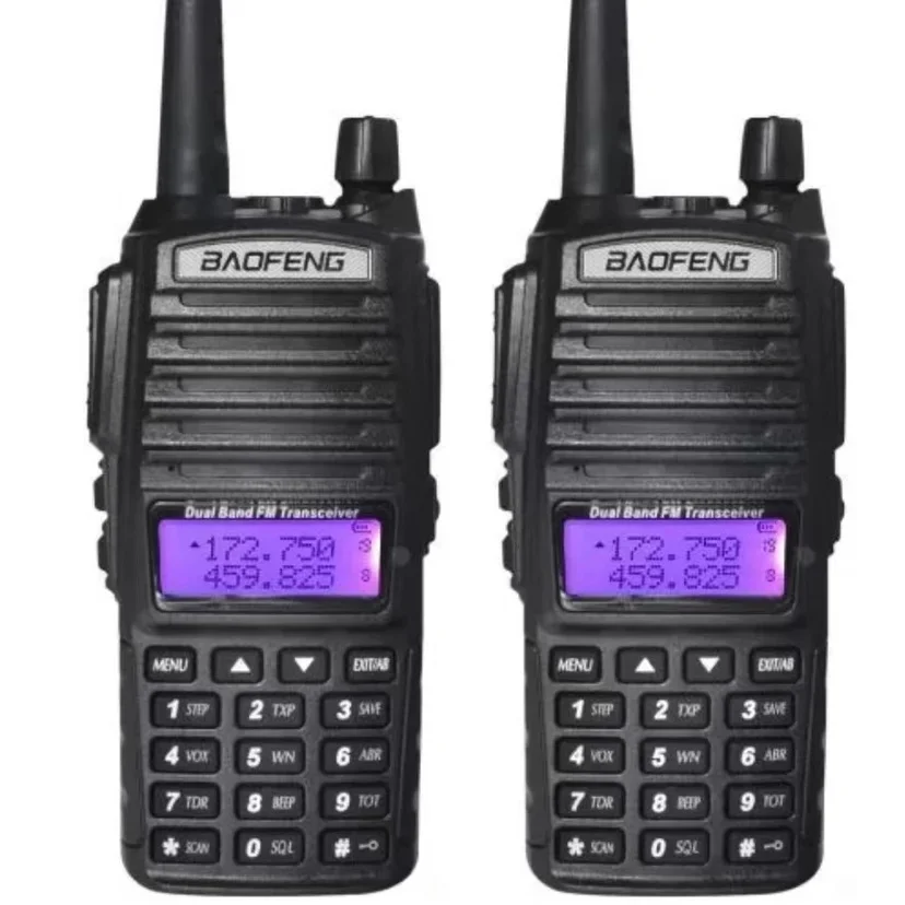Radio Communicator Ht Walk Talk Baofeng Dual Band Uv-82