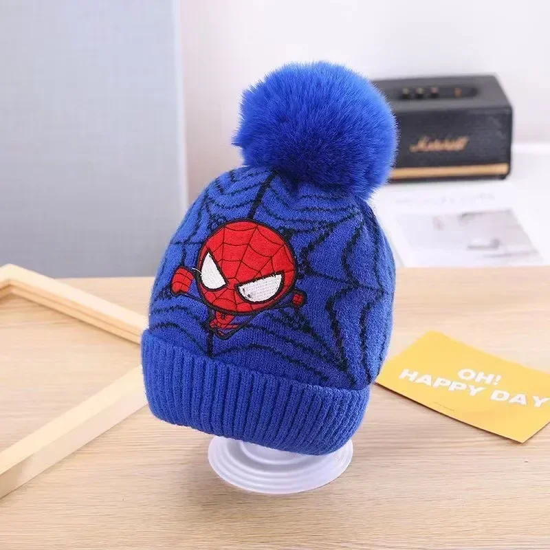 Marvel Spiderman Bucket Hat Badges Kawaii Anime Knitted Hat Panama Hats Fisherman Cap Casual Bob Bucket Caps Gift - view 4